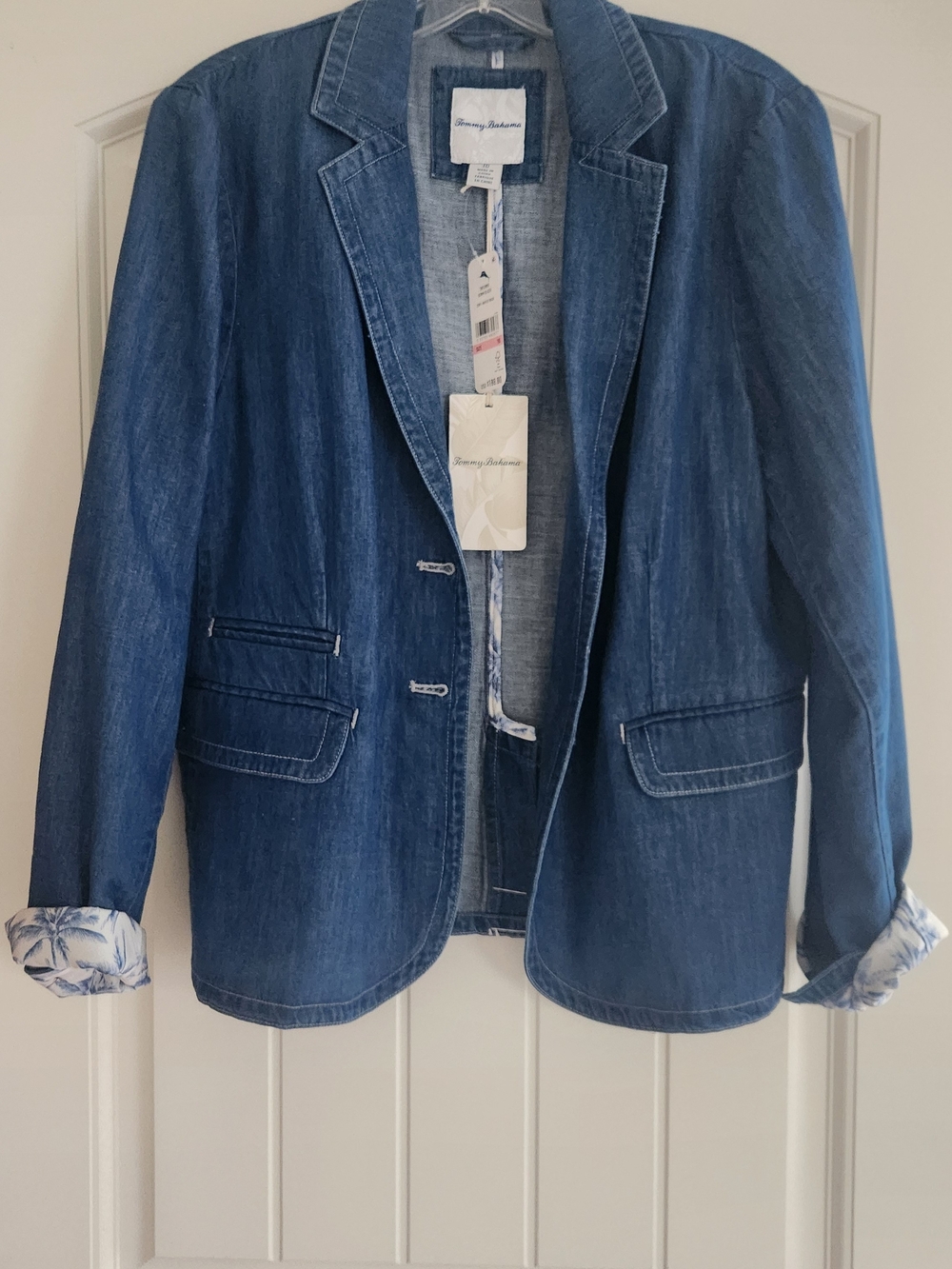 Tommy Bahama Dark Blue Denim Blazer